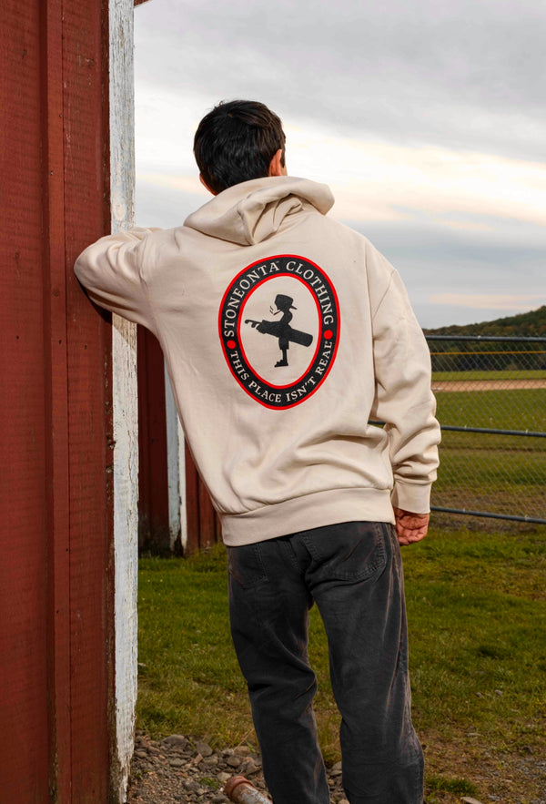 Heavyweight Golf Oval Hoodie Light Tan