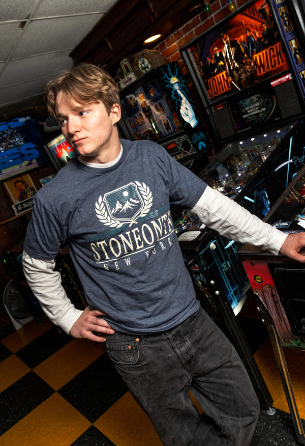 Crest Tee Heather Navy
