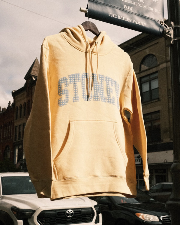 Checkered Arch Hoodie Off White