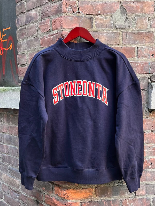 Mock Neck Crewneck Navy