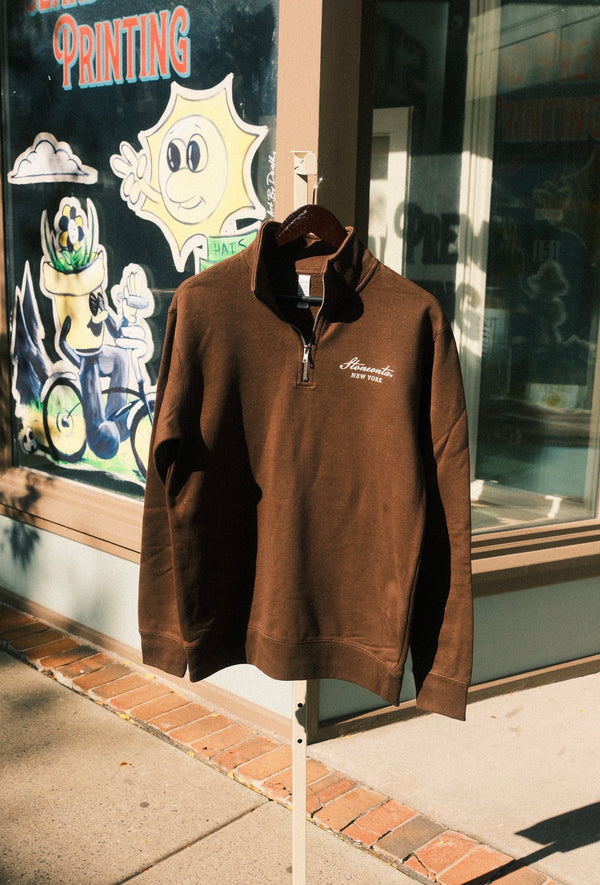 Script 1/4 Zip Brown