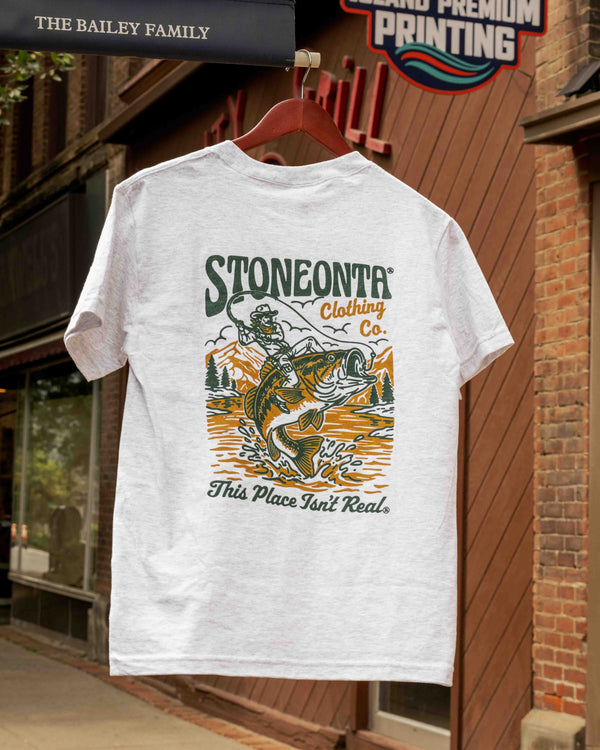 Cowboy Fish Tee Heather Grey