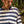 Premium Oversized Striped Tee Navy/Off-White