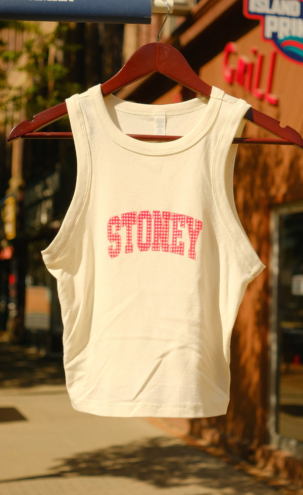 Cropped Tank Top Light Cream