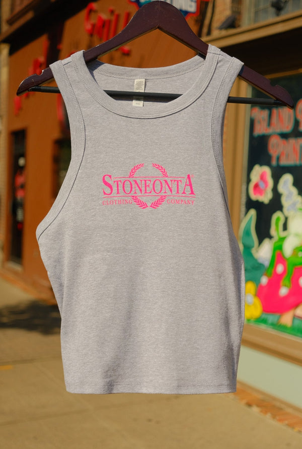 Cropped Tank Top Heather Grey