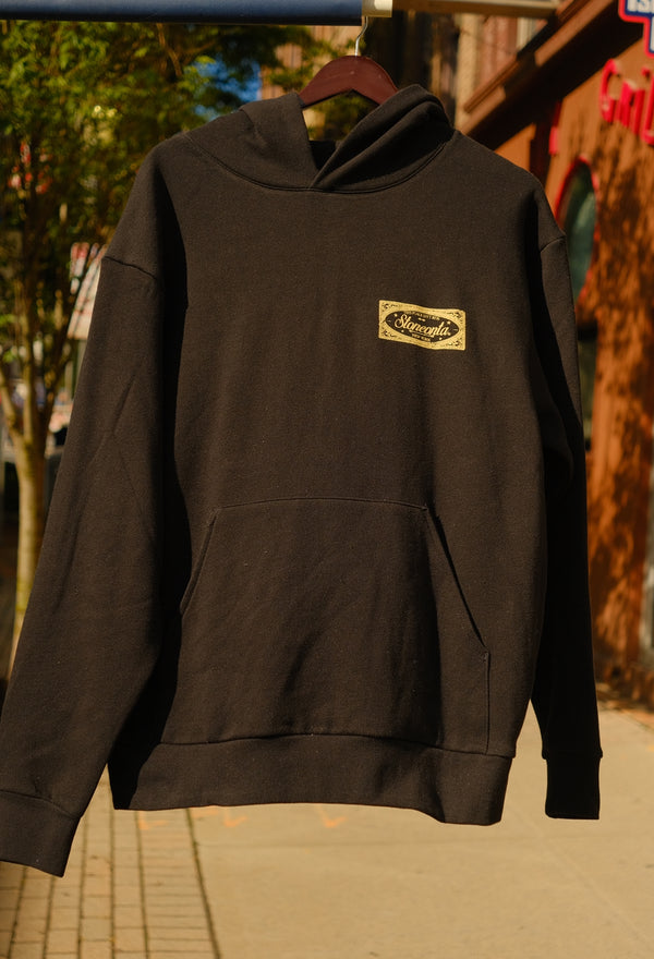 Heavyweight Vintage Rectangle Hoodie Black