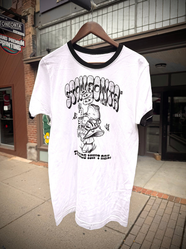 Frog Ringer Tee White/Black