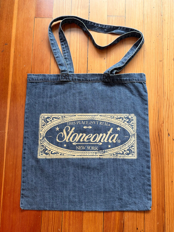Denim Vintage Rectangle Tote Bag