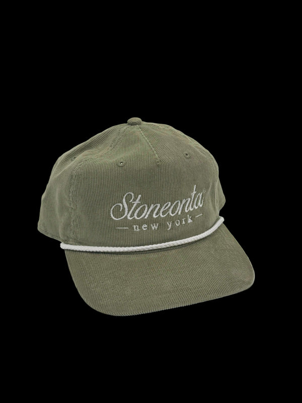 Corduroy Unstructured Flat Brim Sage